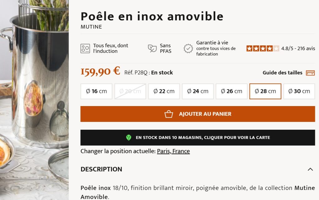 Cristel - Site e-commerce Product Locator OkéanYs